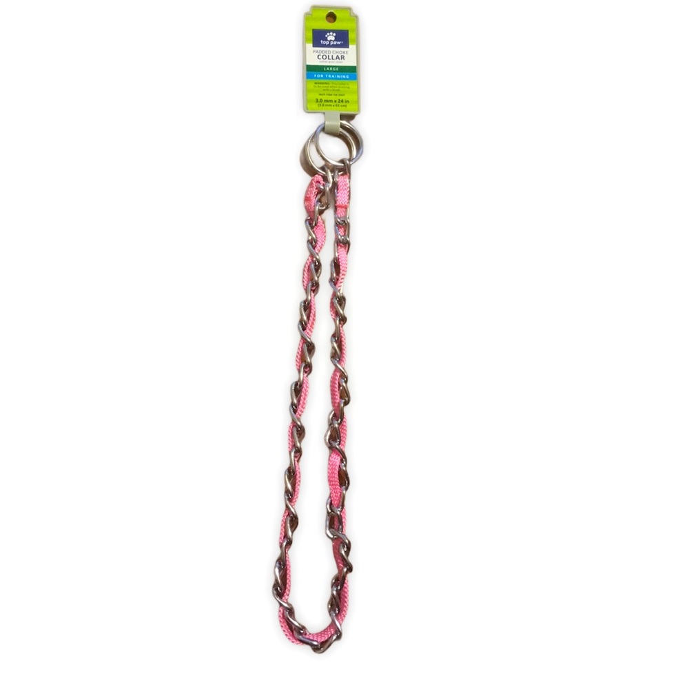 Top Paw Pink padded choke collar Large